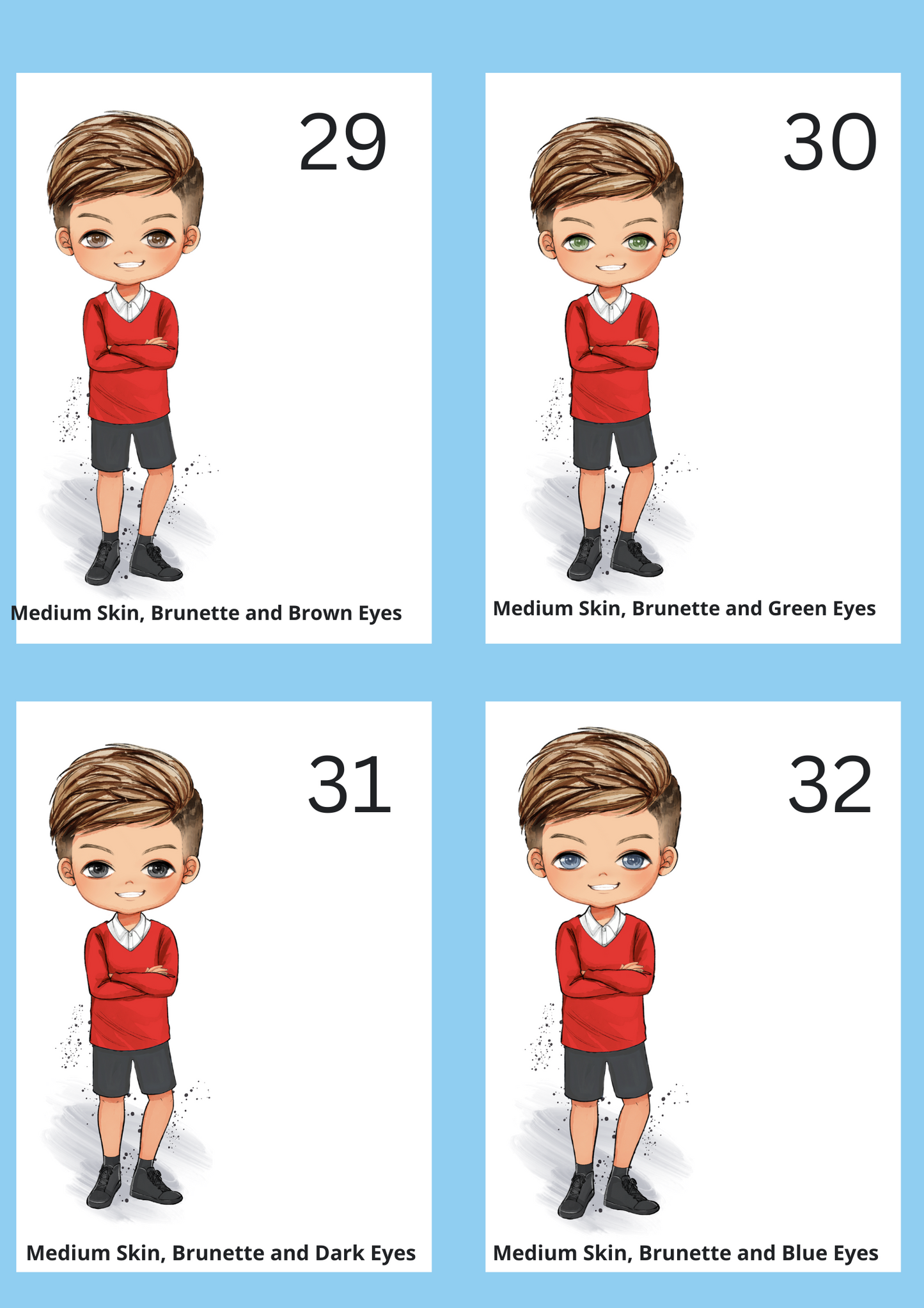 School Water Bottle - Red Uniform (Boys)